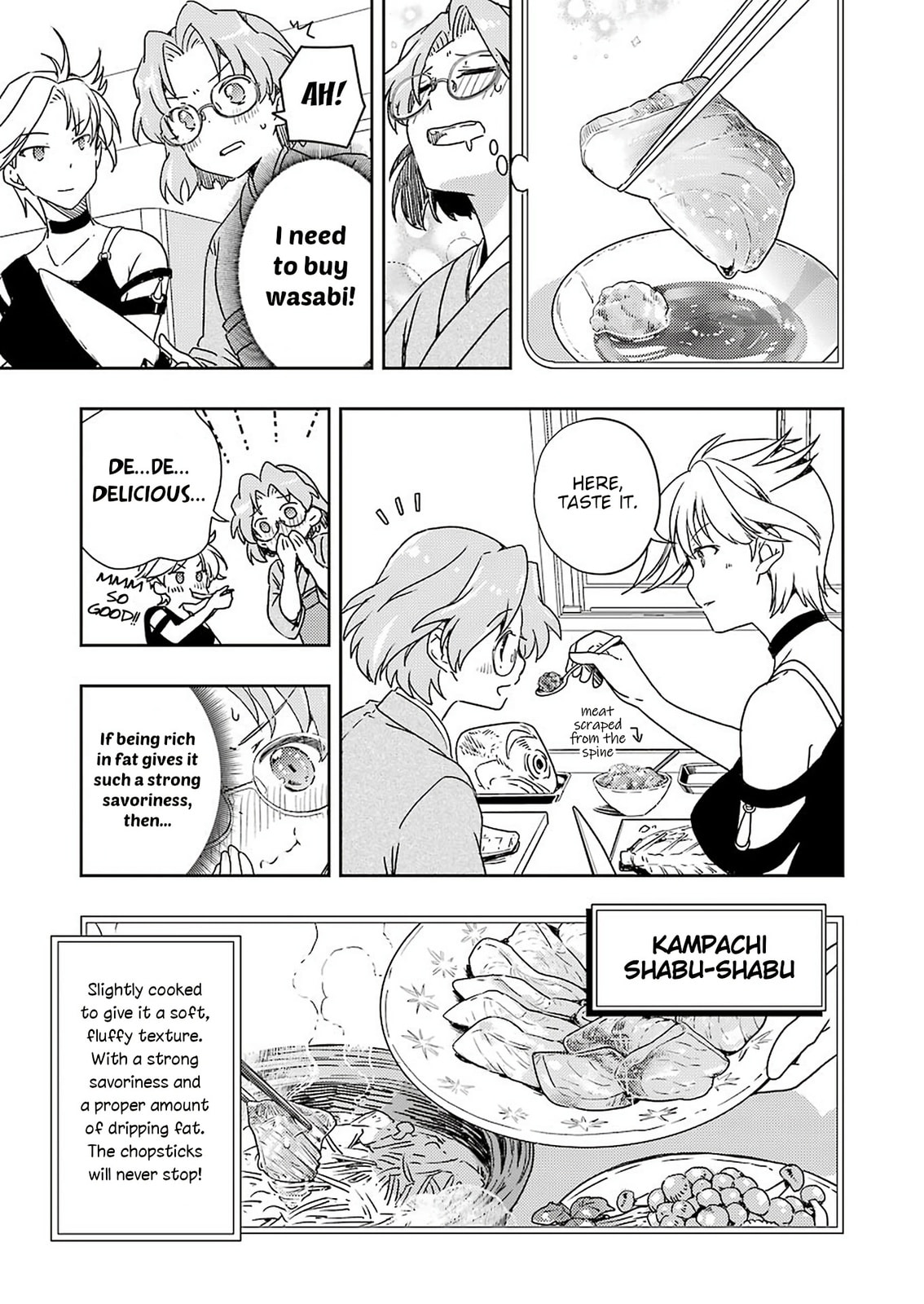 Encouraging staff meal of all sorts of Kampachi dishes page 10